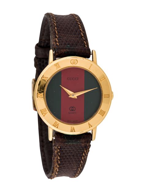 gucci watch leather band